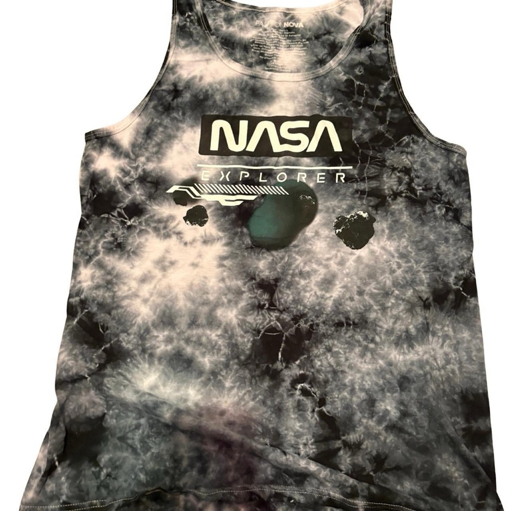 Fashion Nova Monochrome NASA Graphic Tank Top
